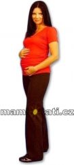 Tepláky těhotenské - NELLYS hnědé velikost S - obrázek 1