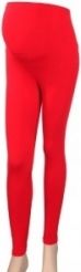 Legíny těhotenské - DLOUHÉ červené velikost XL/XXL - obrázek 1