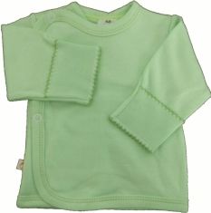 Košilka kojenecká bavlna - S RUKAVIČKOU zelená - vel.68 - obrázek 1