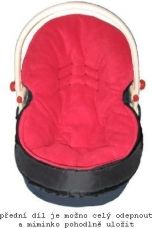 Fusak do autosedačky - ŠUSŤÁKOVÝ černý s malinovou - IvemaBaby - obrázek 4