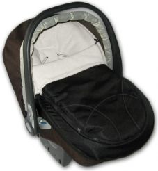 Fusak do autosedačky - ŠUSŤÁKOVÝ černý se světle šedou - IvemaBaby - obrázek 1