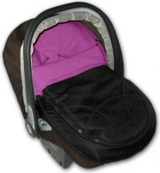 Fusak do autosedačky - ŠUSŤÁKOVÝ černý s fialovou - IvemaBaby - obrázek 1