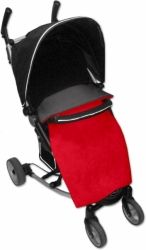 Nánožník na kočár - DEKA FLEECE červená s tmavě šedou - IvemaBaby - obrázek 1