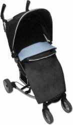 Nánožník na kočár - DEKA FLEECE tmavě šedá s modrou - IvemaBaby - obrázek 1
