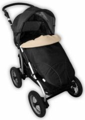 Nánožník na kočár - MAXI SPORT černý s béžovou - IvemaBaby - obrázek 1