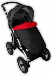 Nánožník na kočár - MAXI SPORT černý s červenou - IvemaBaby - obrázek 1