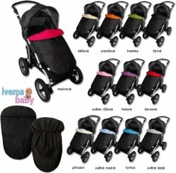 Nánožník na kočár - MAXI SPORT černý s fialovou - IvemaBaby - obrázek 2