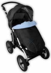 Nánožník na kočár - MAXI SPORT černý se světle modrou - IvemaBaby - obrázek 1