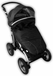 Nánožník na kočár - MAXI SPORT černý se světle modrou - IvemaBaby - obrázek 6