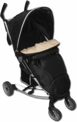 Nánožník na kočár - GOLF černý s béžovou - IvemaBaby - obrázek 1