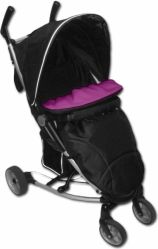 Nánožník na kočár - GOLF černý s fialovou - IvemaBaby - obrázek 1