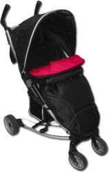 Nánožník na kočár - GOLF černý s malinovou - IvemaBaby - obrázek 1