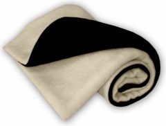 Deka dětská fleece - OBOUSTRANNÁ černá s hnědou - IvemaBaby - obrázek 1
