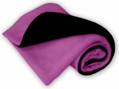 Deka dětská fleece - OBOUSTRANNÁ černá s fialovou - IvemaBaby - obrázek 1