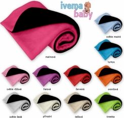 Deka dětská fleece - OBOUSTRANNÁ černá s fialovou - IvemaBaby - obrázek 2