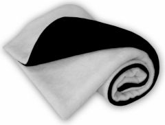 Deka dětská fleece - OBOUSTRANNÁ černá se světle šedou - IvemaBaby - obrázek 1