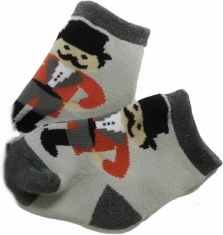 Ponožky kojenecké froté - KROTITEL šedé - vel.3-6měs. - obrázek 1