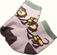 Ponožky kojenecké froté - PEJSEK hnědé - vel.3-6měs. - obrázek 1