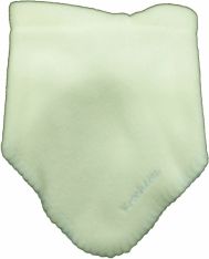 Nákrčník dětský fleece - KROCHETTA smetanový s modrou - vel.0-6měs. - obrázek 1