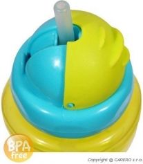 Lahev plastová s brčkem - AKUKU žlutá - 360ml - obrázek 2