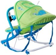 Lehátko pro miminko se stříškou - AQUA zelené - Caretero - obrázek 3