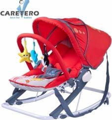 Lehátko pro miminko se stříškou - AQUA červené - Caretero - obrázek 1