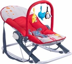 Lehátko pro miminko se stříškou - AQUA červené - Caretero - obrázek 3