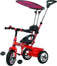 Tříkolka dětská - SE STŘÍŠKOU červená - Baby Mix - obrázek 1