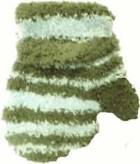 Rukavičky dětské s palečkem - LAMA PROUŽKY modro-khaki - vel.6-12měs. - obrázek 1