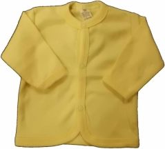 Kabátek kojenecký bavlna - JEDNOBAREVNÝ žlutý - vel.56 - obrázek 1