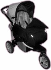 Nánožník na kočár - EXCLUSIVE černý - IvemaBaby - obrázek 4