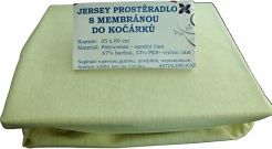 Prostěradlo do kočárku - BAVLNA S MEMBRÁNOU žluté - 40x80cm - obrázek 1
