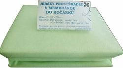 Prostěradlo do kočárku - BAVLNA S MEMBRÁNOU zelené - 40x80cm - obrázek 1