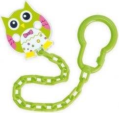 Řetízek na dudlík - SOVIČKA zelená - Canpol - obrázek 1