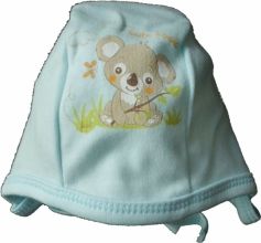 Čepice kojenecká bavlna - KOALA světle tyrkysová - vel.56 - obrázek 1