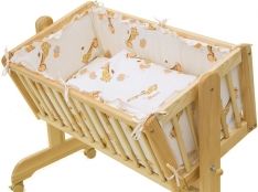 Souprava do kolébky 6-dílná - ŽIRAFKY smetanová - Scarlett - obrázek 1