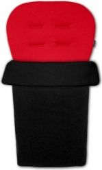 Vložka do kočárku XXL - S NÁNOŽNÍKEM černá s červenou - Ivemababy - obrázek 1