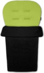 Vložka do kočárku XXL - S NÁNOŽNÍKEM černá s limetkou - Ivemababy - obrázek 1