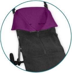 Fusak jaro-podzim 2v1 - FUSAK-DEKA tmavě šedá s fialovou - Ivemababy - obrázek 1