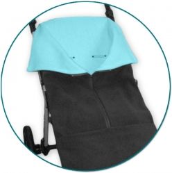 Fusak jaro-podzim 2v1 - FUSAK-DEKA tmavě šedá s tyrkysovou - Ivemababy - obrázek 1