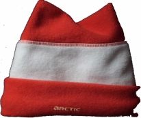 Čepice dětská zimní - ARTIC červeno-bílá - vel.50-52cm - obrázek 1