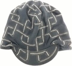 Čepice dětská zimní pletená - VZOR ČÁRY tmavě modrá - vel. 56-58cm - obrázek 1