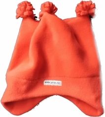 Čepice dětská zimní fleece - TROJROHATKA červená - vel.50-52cm - obrázek 1