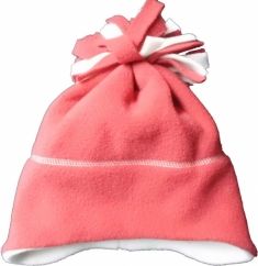 Čepice dětská zimní fleece - STŘAPEC vínová - vel. 54-56cm - obrázek 1