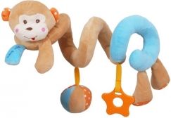 Hračka plyšová - SPIRÁLA OPIČKA hnědá - BabyMix - obrázek 1