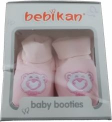Capáčky kojenecké bavlna - MEDVÍDEK růžové - vel.0-4měs. - obrázek 2