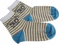 Ponožky dětské bavlna - STREET BALL proužky - vel.19-20 (obuv 30-31) - obrázek 1