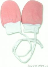Rukavičky kojenecké fleece - PODŠITÉ růžové - vel.0-4měs. - obrázek 1