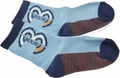 Ponožky dětské bavlna - ČÍSLO modré - vel.15-16 (obuv 26-27) - obrázek 1
