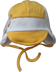 Čepice dětská bavlna - KŠILTÍK žluto-bílá - vel.80 - obrázek 1